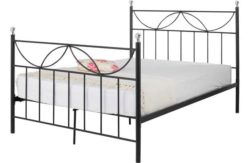 HOME Crystal Single Bed Frame - Black